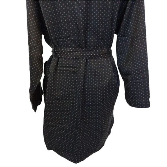 Victoria's Secret VTG 1999 Black Floral Short Robe with Pockets Size XS/ S - Picture 13 of 16